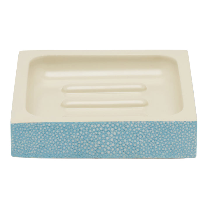 Manchester Faux Shagreen Bathroom Accessories (Powder Blue)