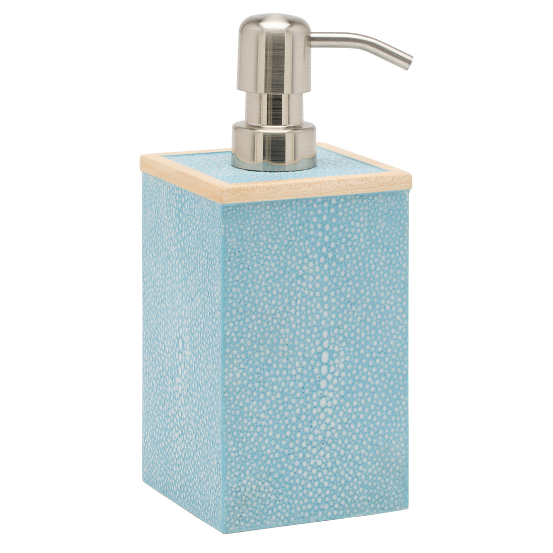 Manchester Faux Shagreen Soap Pump (Powder Blue)