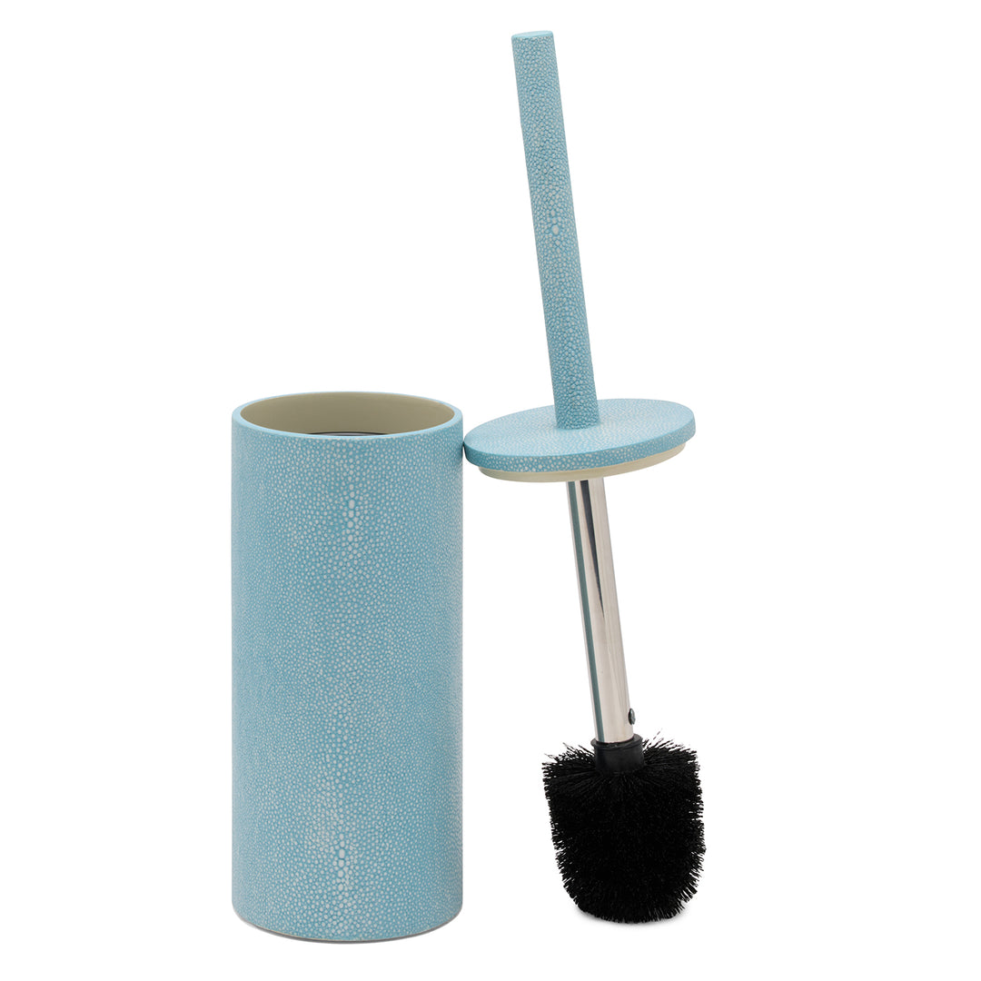 Manchester Faux Shagreen Bathroom Accessories (Powder Blue)