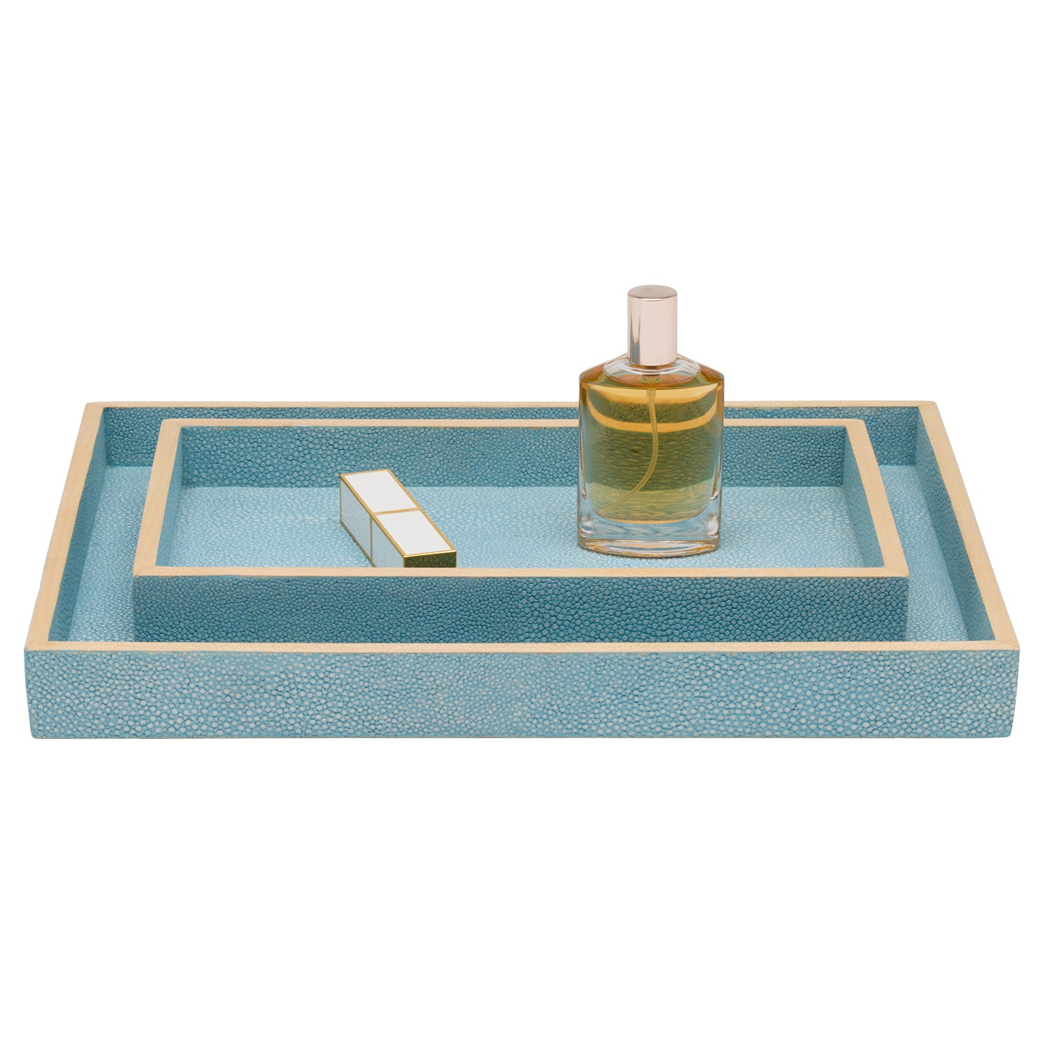 Manchester Faux Shagreen Tray Set - Thumbnail 4