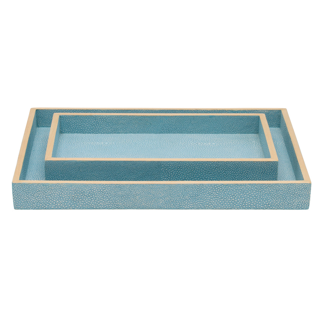 Manchester Faux Shagreen Bathroom Accessories (Powder Blue)