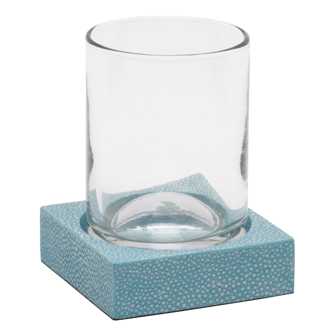 Manchester Faux Shagreen Bathroom Accessories (Powder Blue)