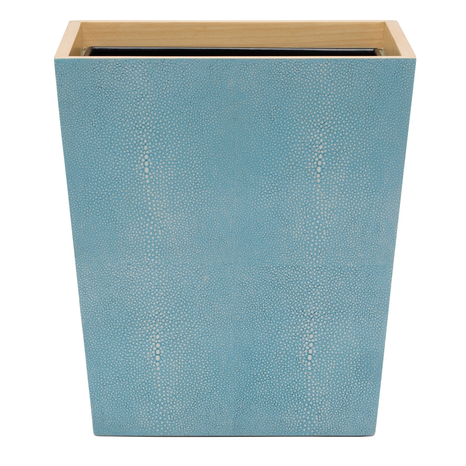 Manchester Faux Shagreen Rectangle Waste Basket - Thumbnail 5