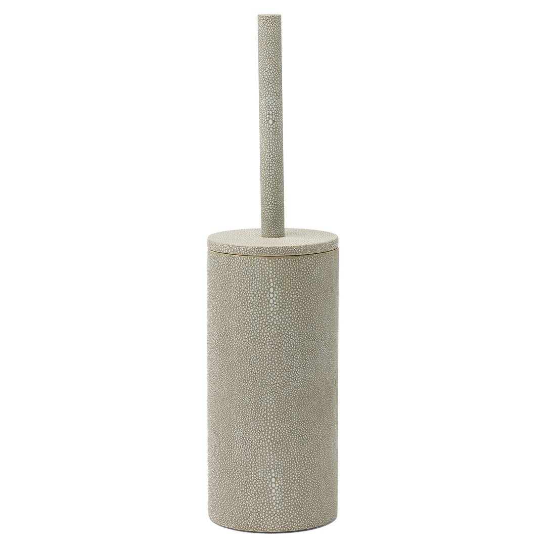 Manchester Faux Shagreen Toilet Brush Holder (Sand)