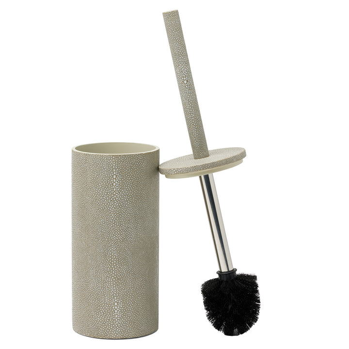 Manchester Faux Shagreen Toilet Brush Holder (Sand)