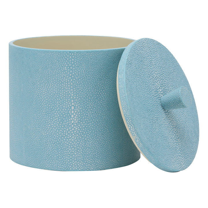 Manchester Faux Shagreen Single Toilet Paper Holder Set/2 (Powder Blue)