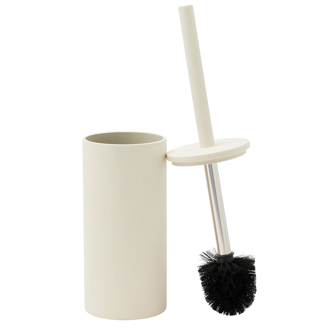 Manchester Faux Shagreen Toilet Brush Holder (Snow)