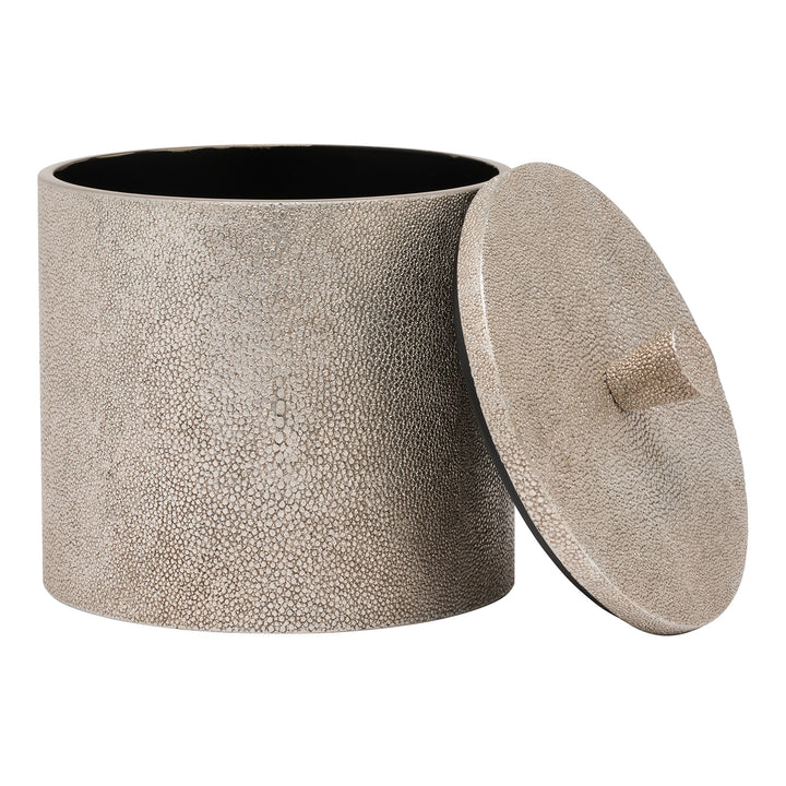 Manchester Faux Shagreen Single Toilet Paper Holder Set/2 (Warm Silver)