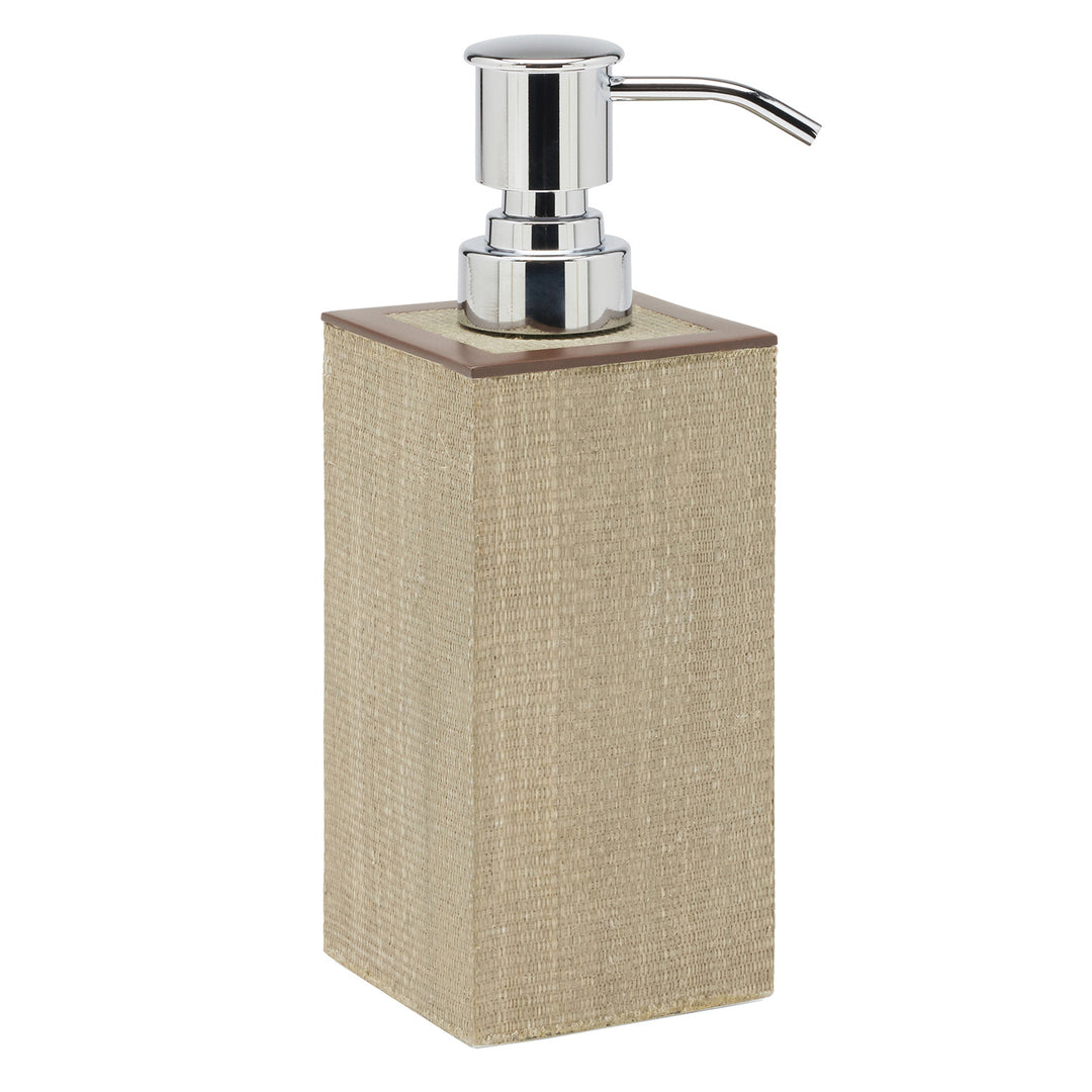 Maranello Abaca Resin Soap Dispenser (Taupe/Brown)