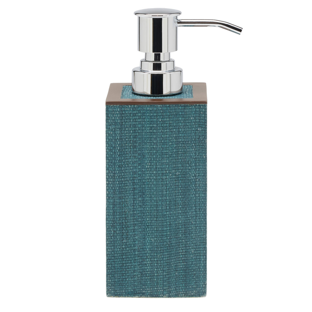 Maranello Abaca Resin Soap Dispenser (Teal/Brown)