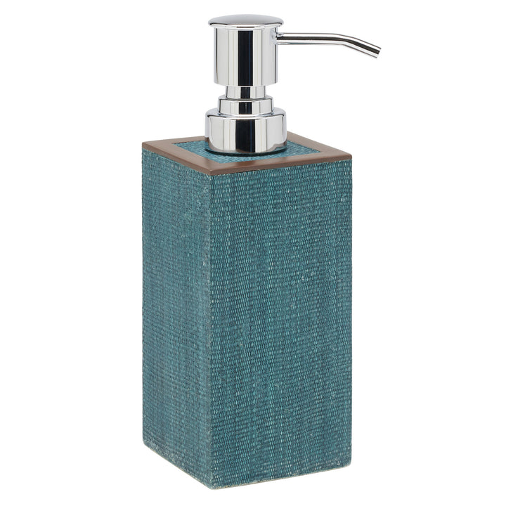 Maranello Abaca Resin Soap Dispenser (Teal/Brown)