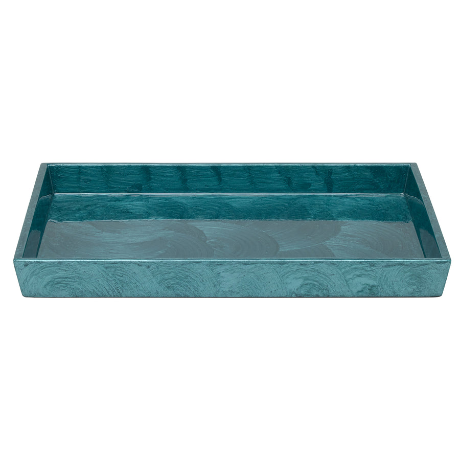 Navagio Spiral Burl Resin Large Tray (Topaz) - Hudson & Vine