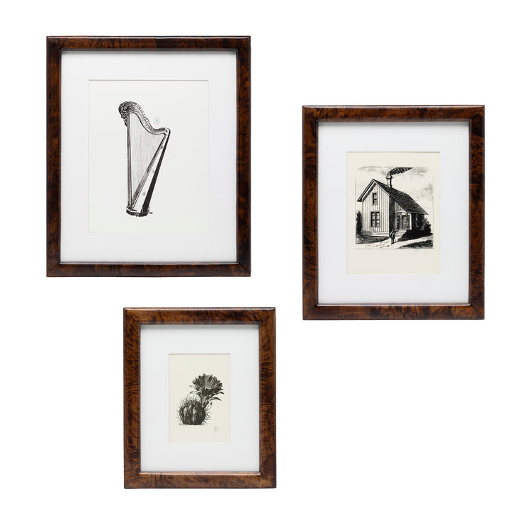 Nelson Mappa Burl Wall Picture Frame (Dark Honey)