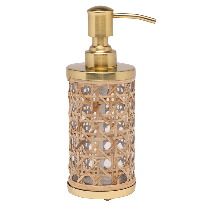 Norwell Rattan/Clear Glass/Gold Stainless Steel Bathroom Accessories