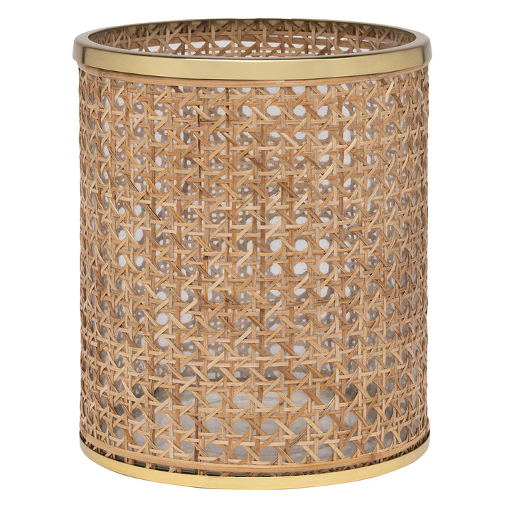 Norwell Rattan/Clear Glass/Gold Stainless Steel Bathroom Accessories
