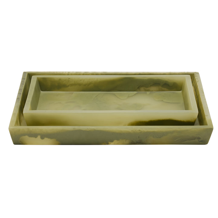 Novo Pale Jade Swirled Resin Bathroom Accessories