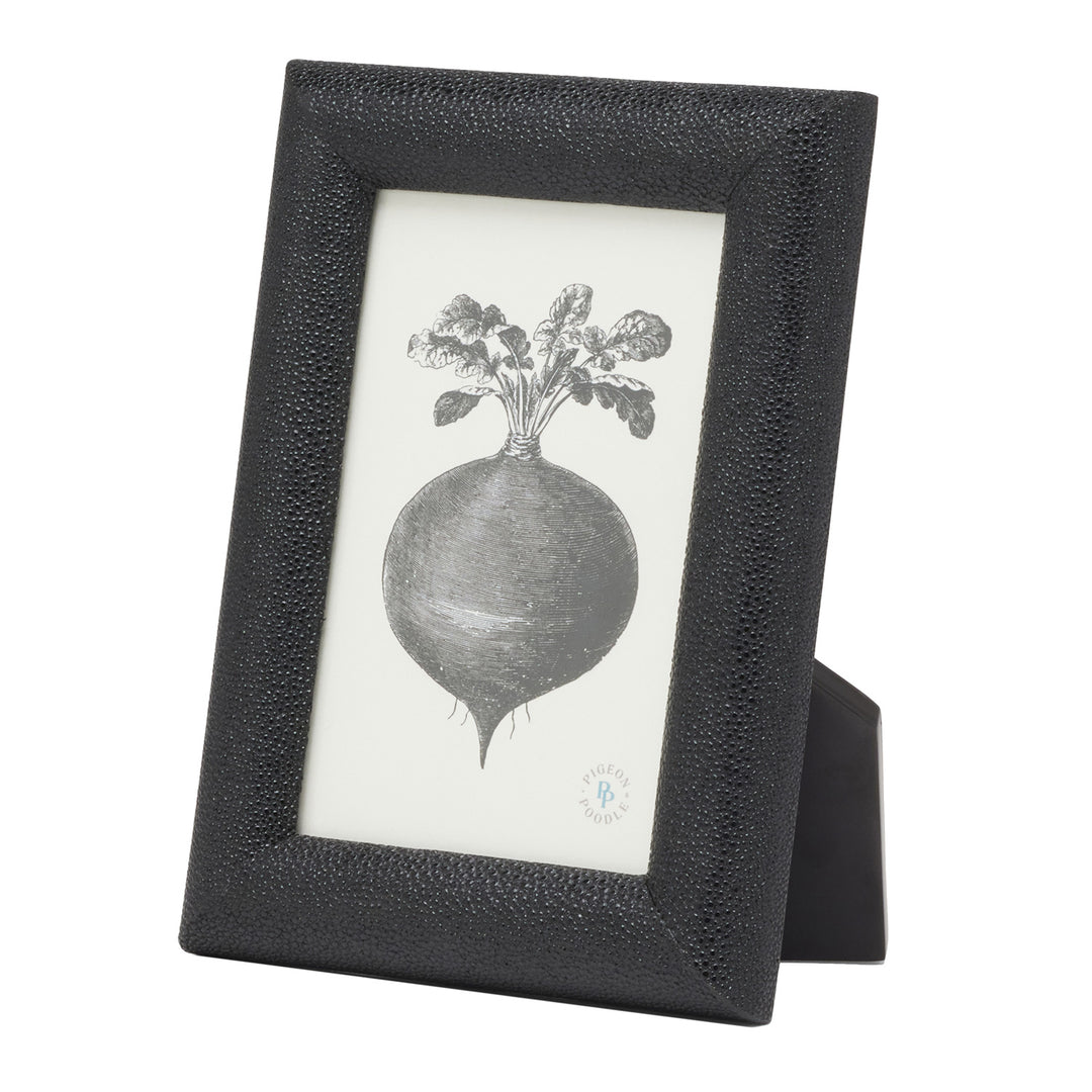 Oxford Faux Shagreen Picture Frames (Black)