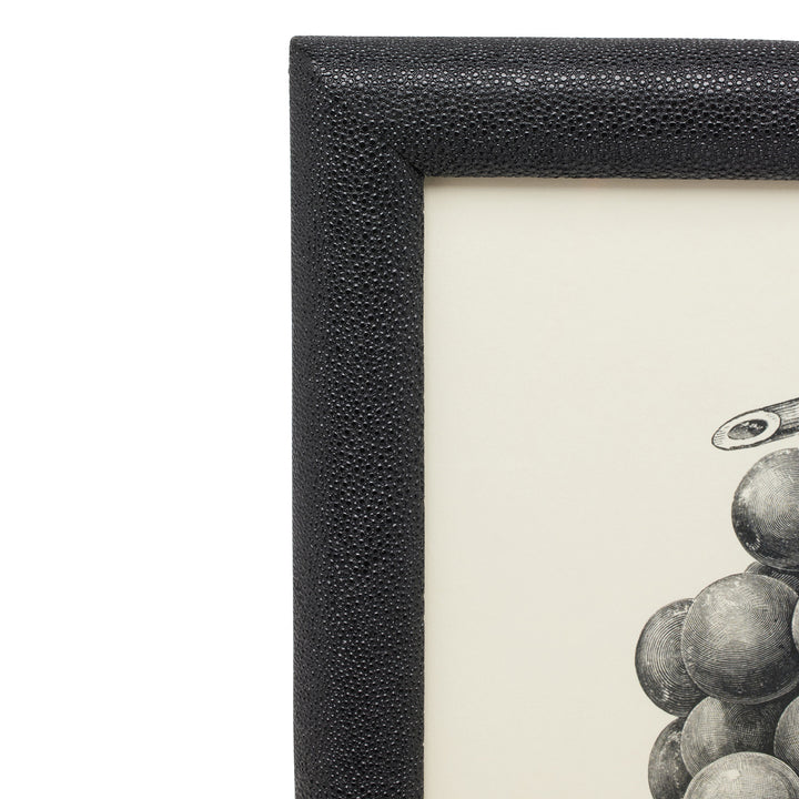 Oxford Faux Shagreen Picture Frames (Black)
