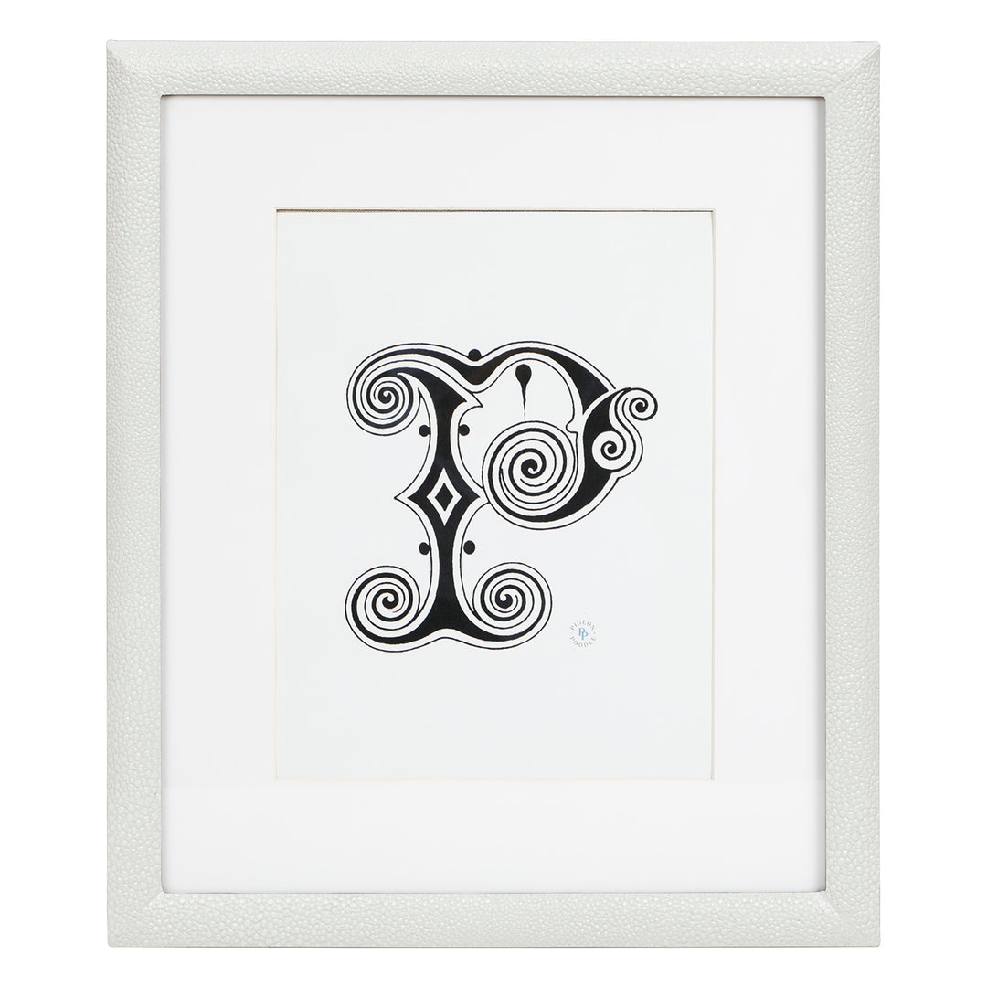 Oxford Faux Shagreen Wall Picture Frame (Blanc)