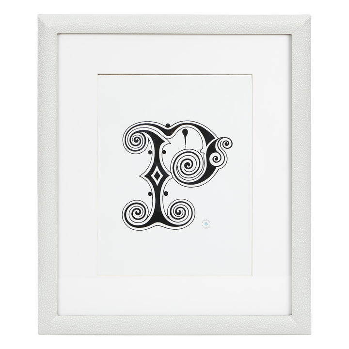 Oxford Faux Shagreen Wall Picture Frame (Blanc)