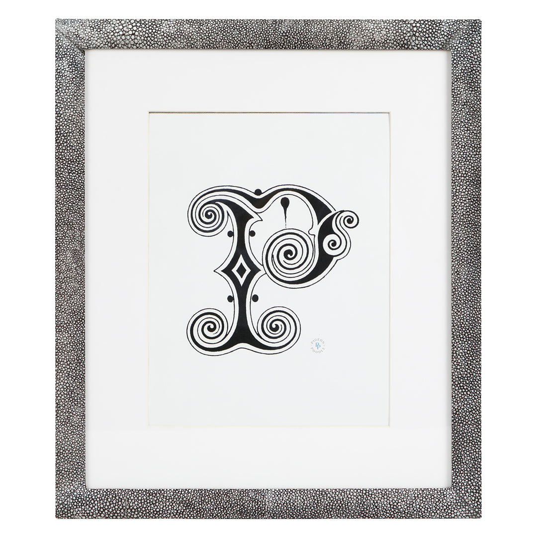 Oxford Faux Shagreen Wall Picture Frame (Cool Gray)