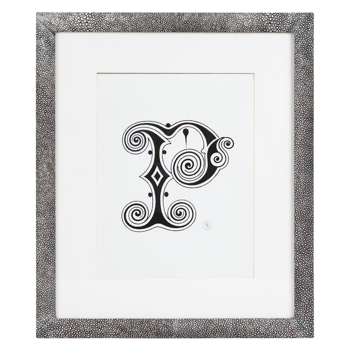 Oxford Faux Shagreen Wall Picture Frame (Cool Gray)