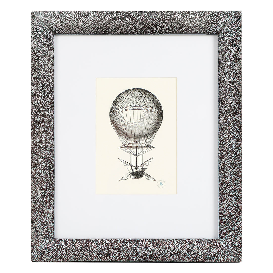 Oxford Faux Shagreen Wall Picture Frame (Cool Gray)