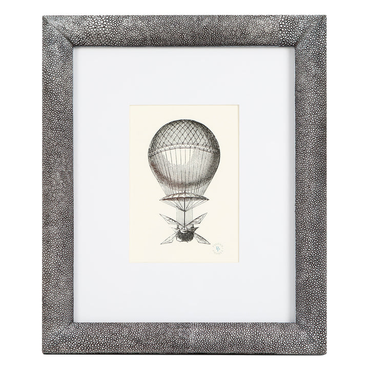 Oxford Faux Shagreen Wall Picture Frame (Cool Gray)