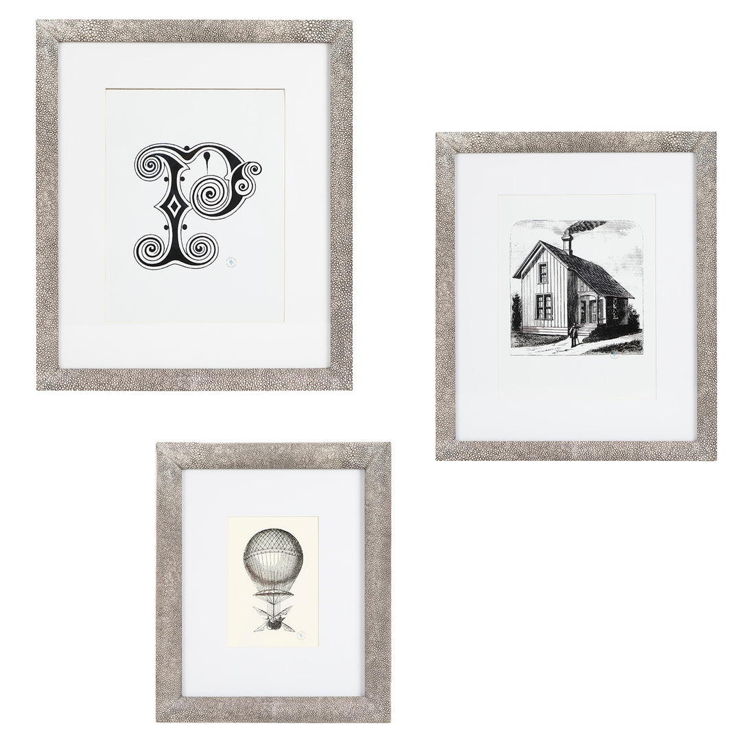 Oxford Faux Shagreen Wall Picture Frame (Sand)