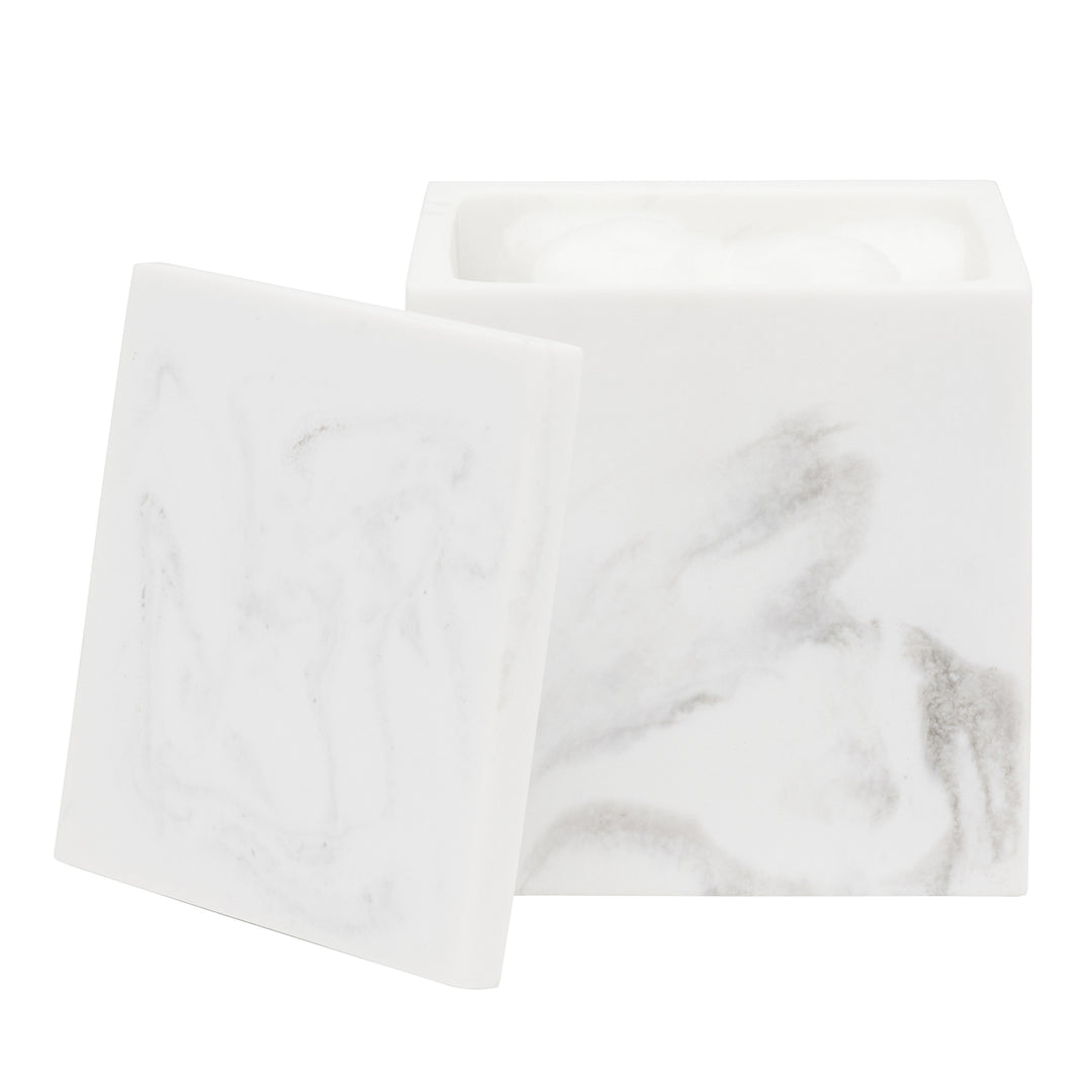 Parma White/Gray Swirled Resin Bathroom Accessories