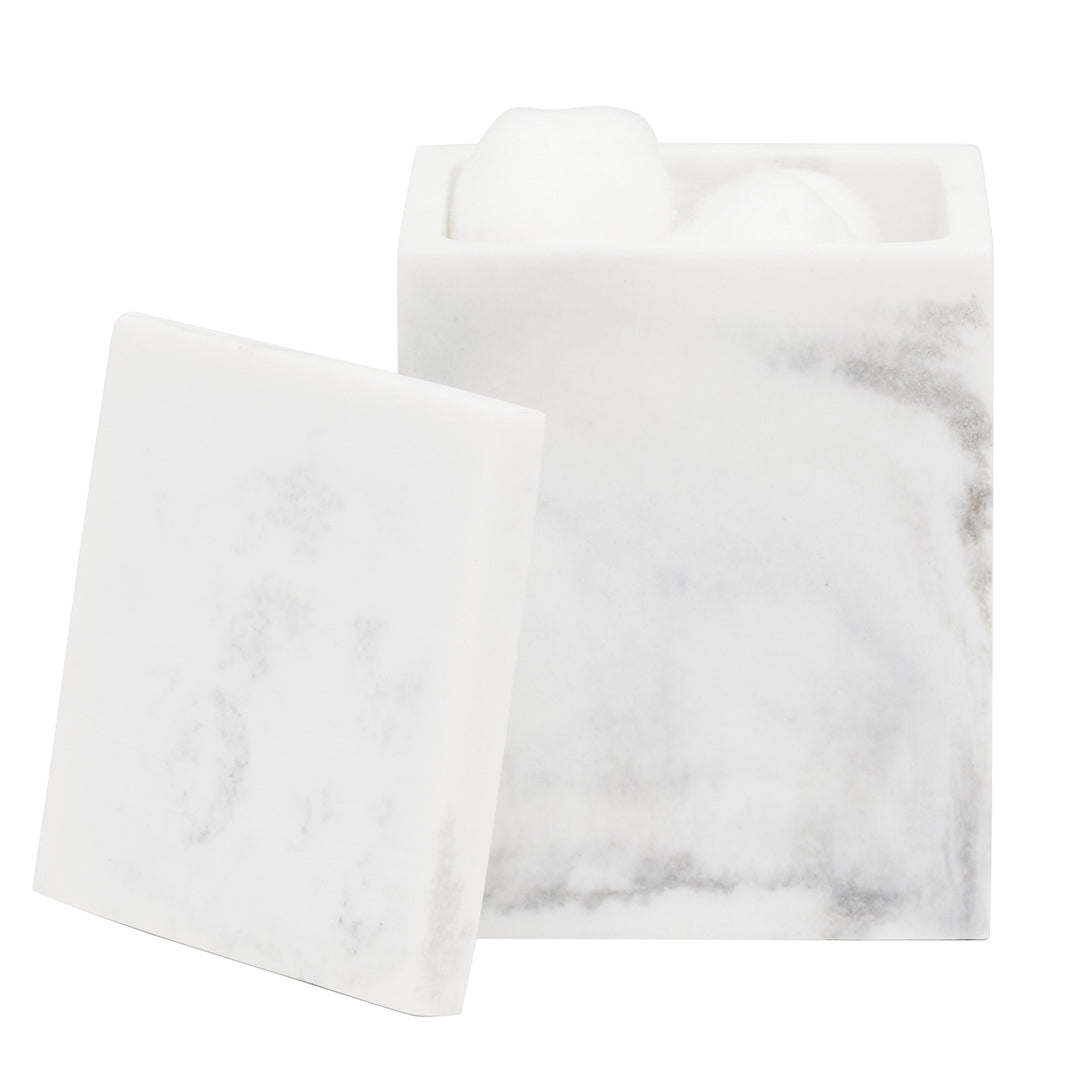 Parma White/Gray Swirled Resin Bathroom Accessories