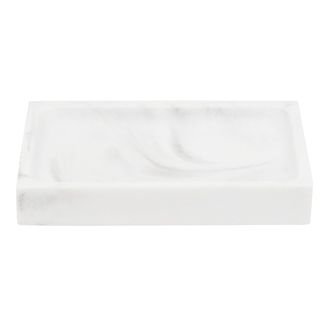 Parma White/Gray Swirled Resin Bathroom Accessories