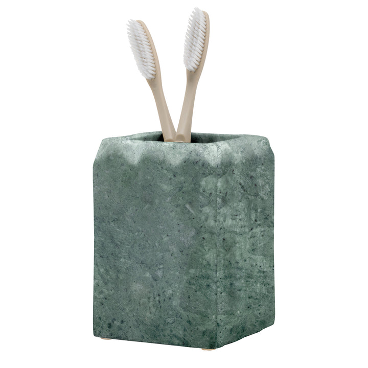 Proviso Fluted Marble Bathroom Accessories (Dark Jade)