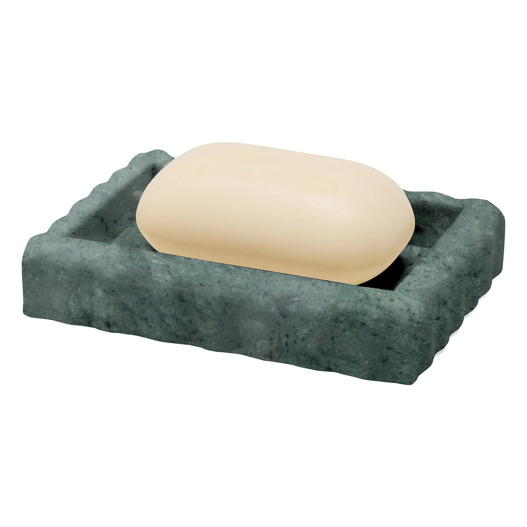 Proviso Fluted Marble Bathroom Accessories (Dark Jade)