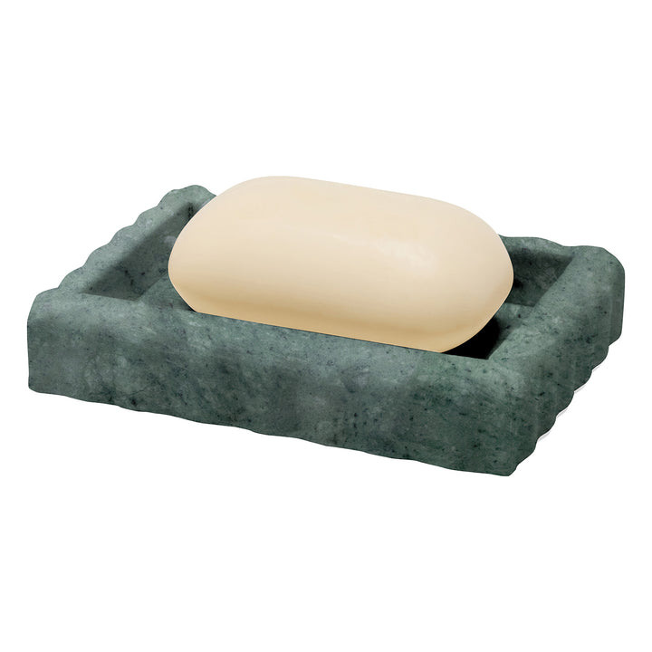 Proviso Fluted Marble Bathroom Accessories (Dark Jade)