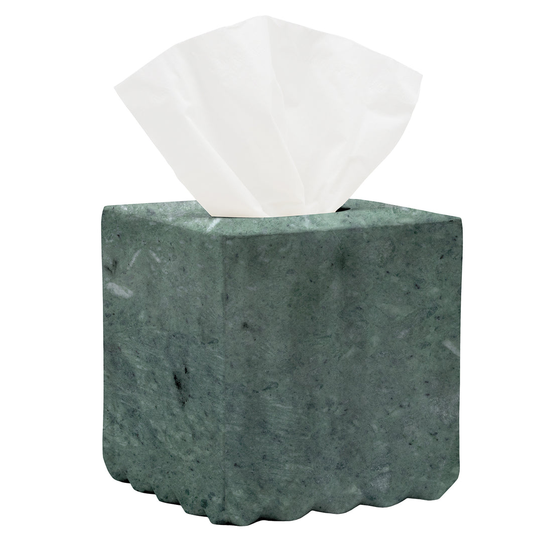 Proviso Fluted Marble Bathroom Accessories (Dark Jade)