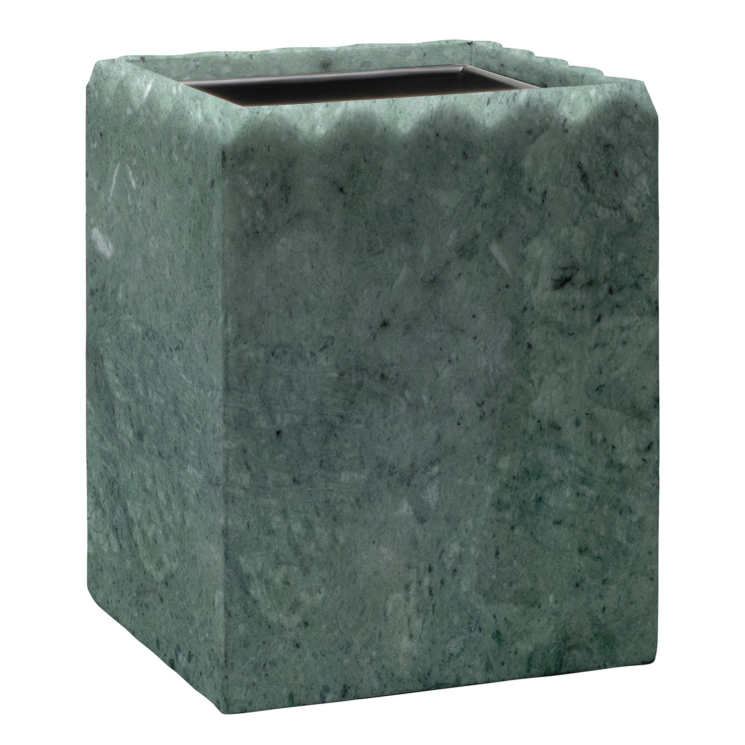 Proviso Fluted Marble Square Wastebasket