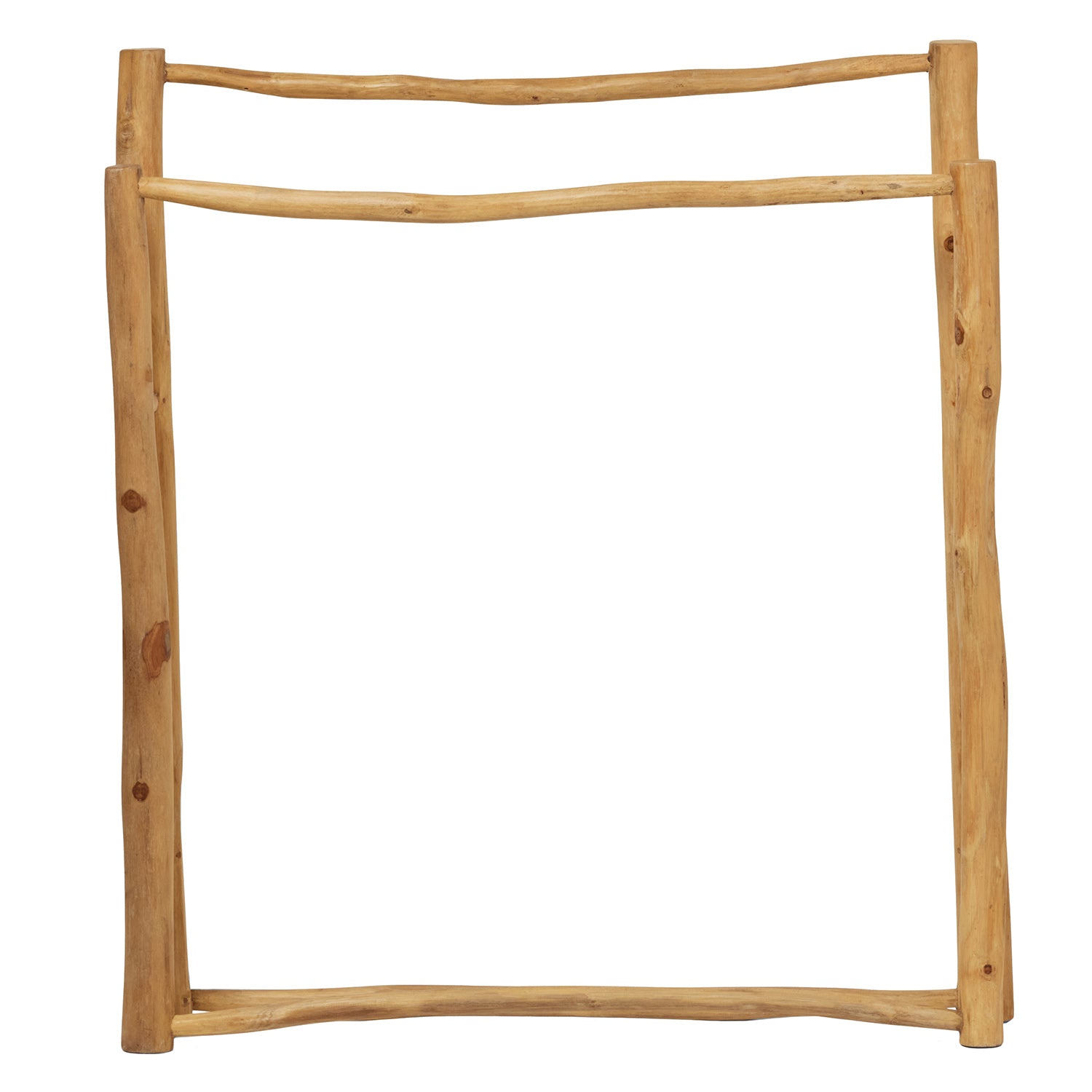 Provo Natural Teak Freestanding Towel Rack - Thumbnail 2