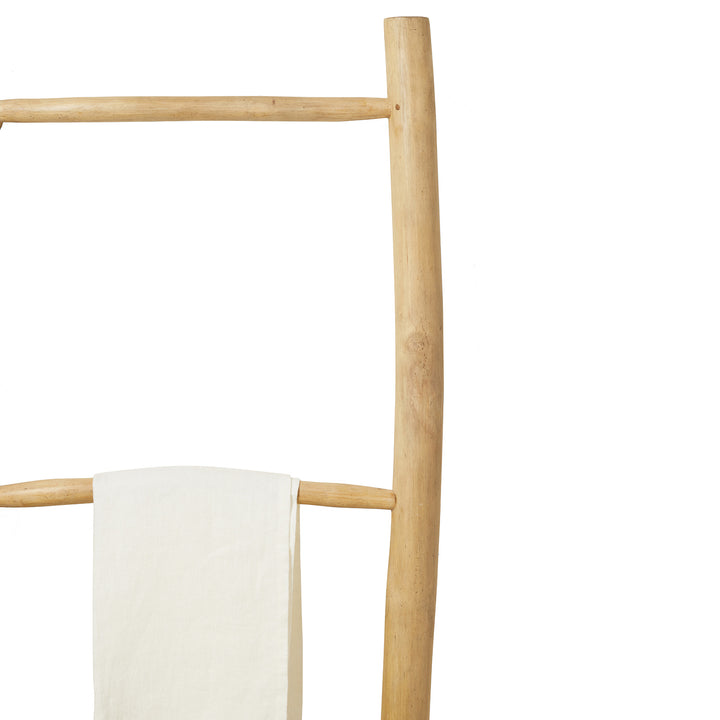 Provo Natural Teak Freestanding Towel Rack 32