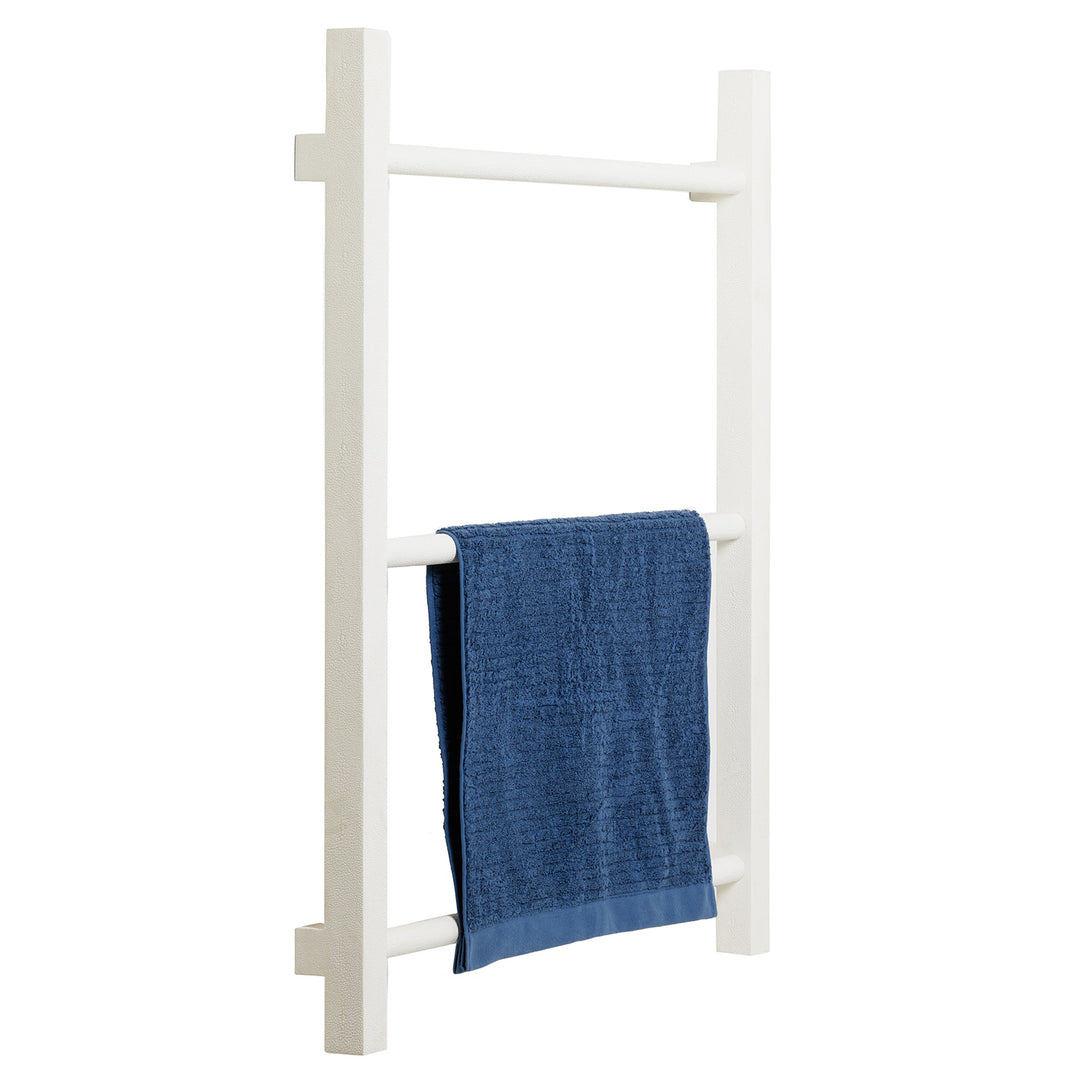 Ramsey Faux Shagreen Wall Hanging Towel Rack 32"x36" (Bright White)