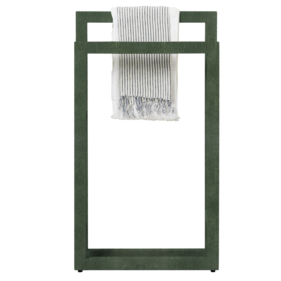 Ramsey Faux Shagreen Freestanding Towel Rack 20"x36" (Juniper)