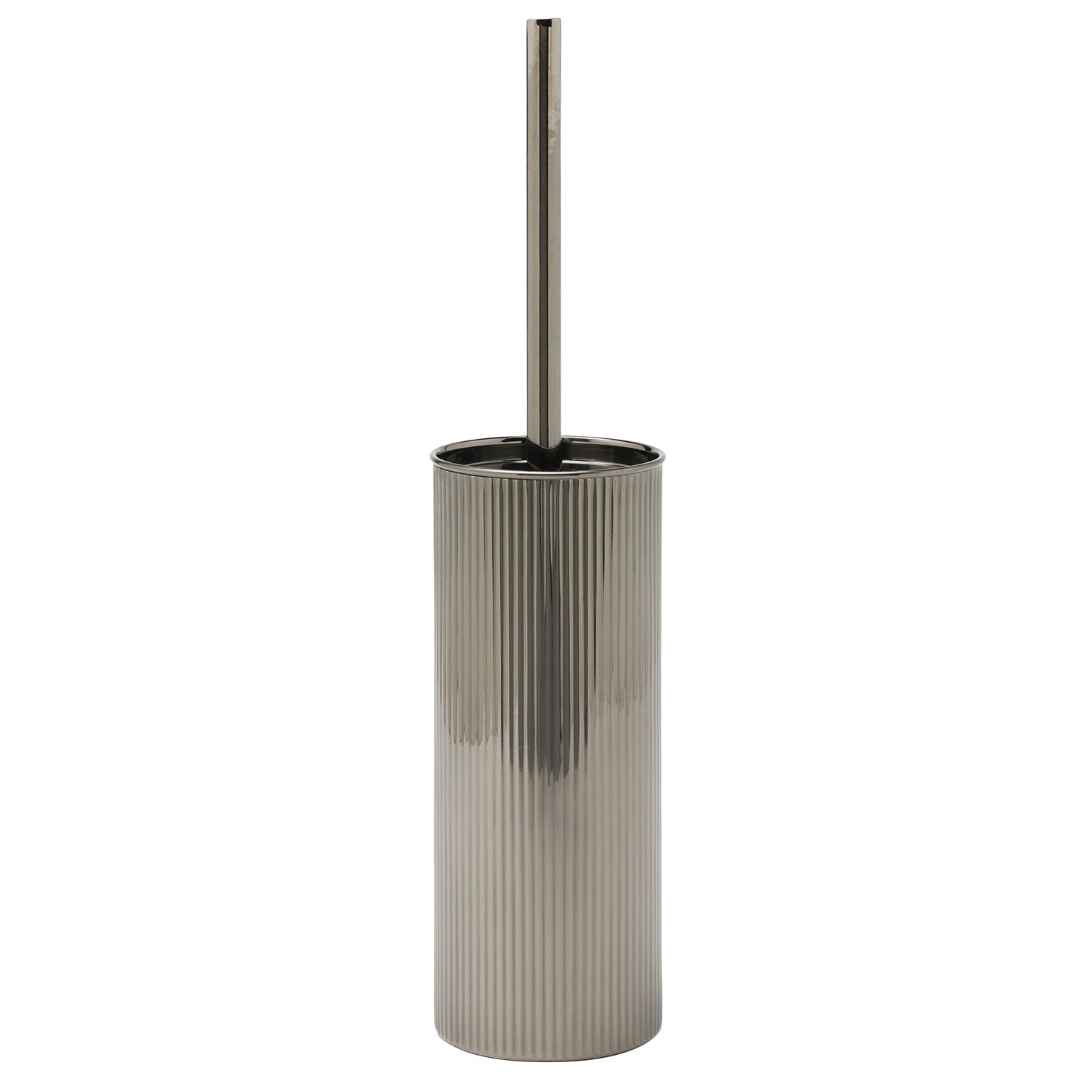 Redon Ribbed Metal Toilet Brush Holder