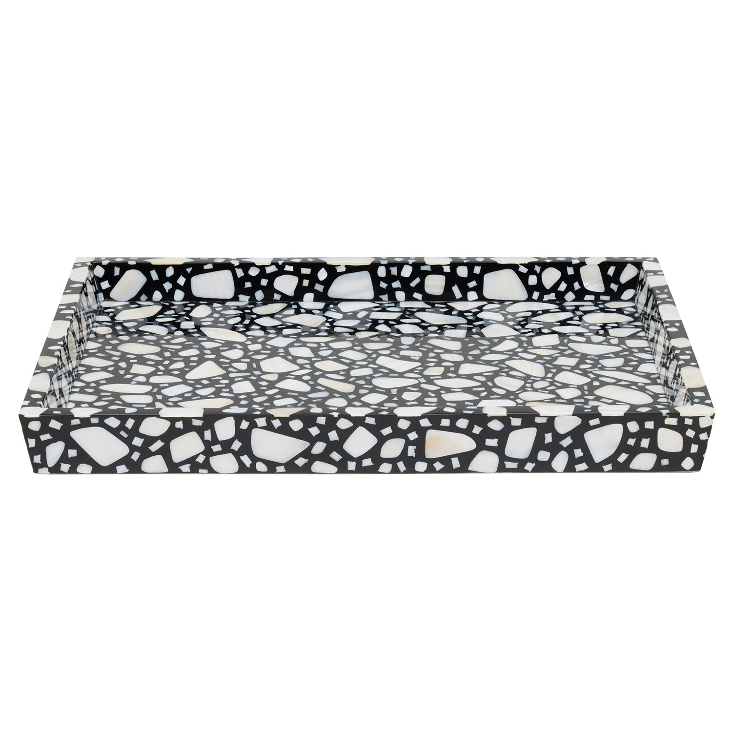 Remini Black Resin/White Shell Tray Large – Hudson & Vine