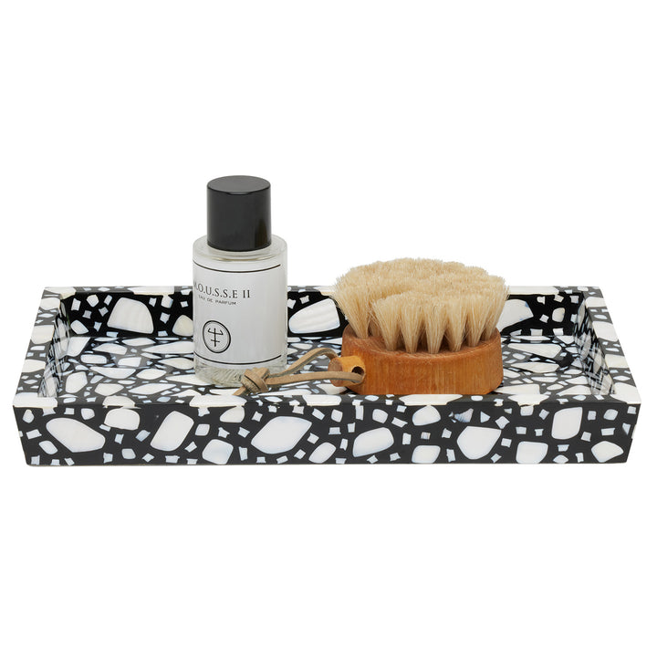 Remini Black Resin/White Shell Bathroom Accessories