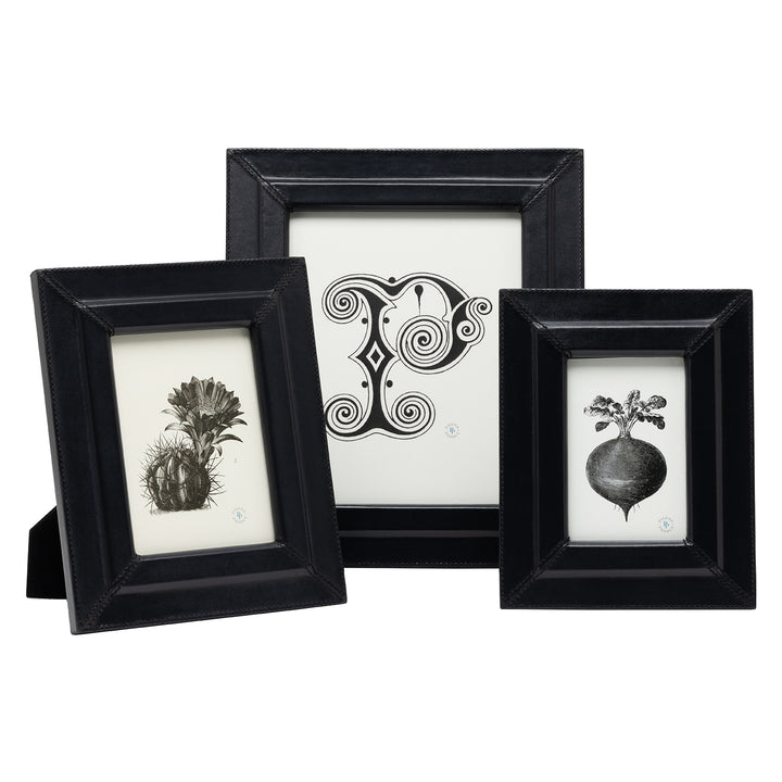 Selero Full-Grain Leather Picture Frames (Black)