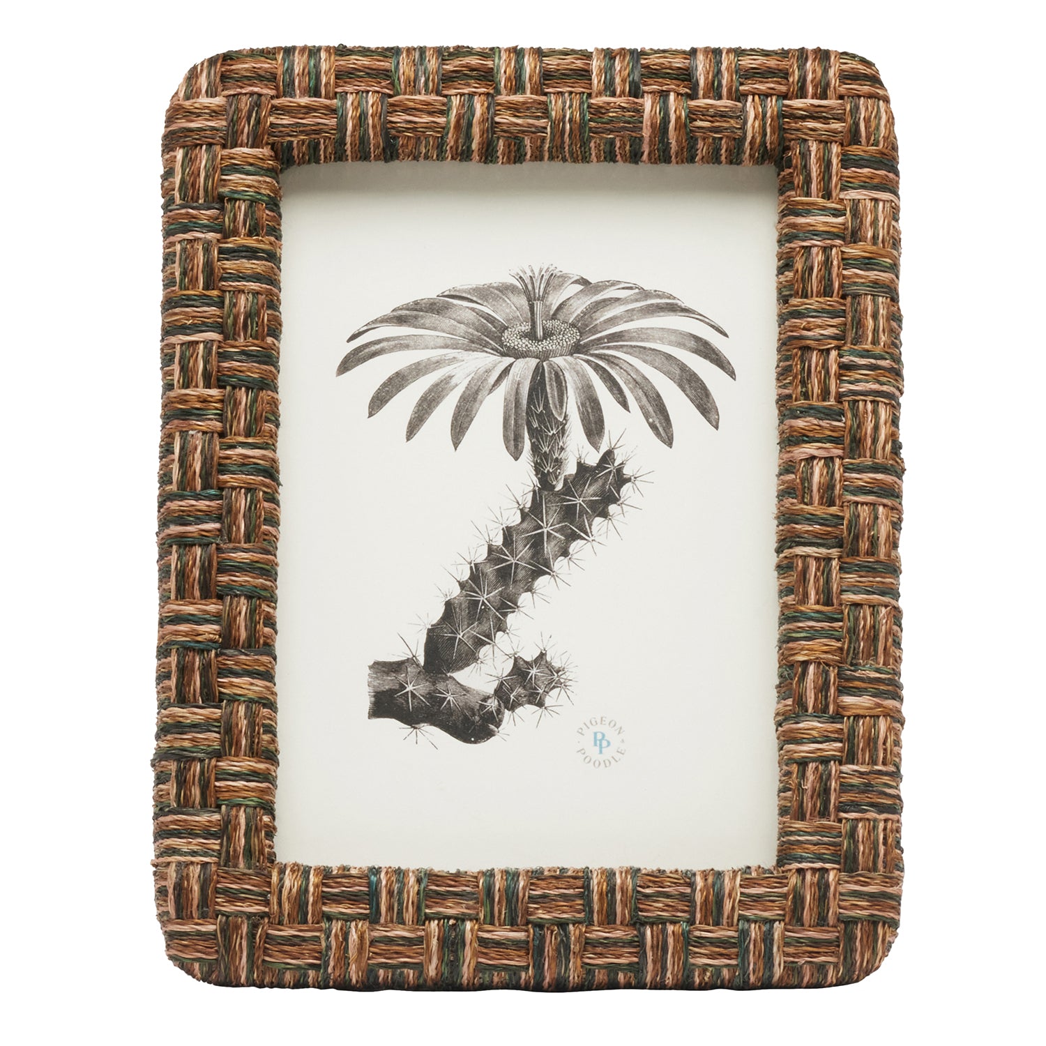 Selma Brown Lattice Abaca Picture Frame - Thumbnail 2