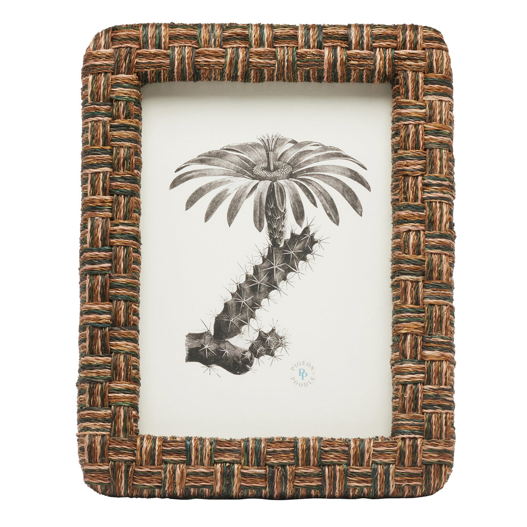 Selma Brown Lattice Abaca Picture Frame