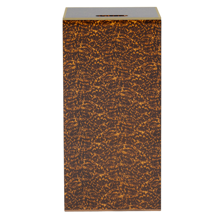 Seymour Square Faux Tortoise/Brass.Hamper