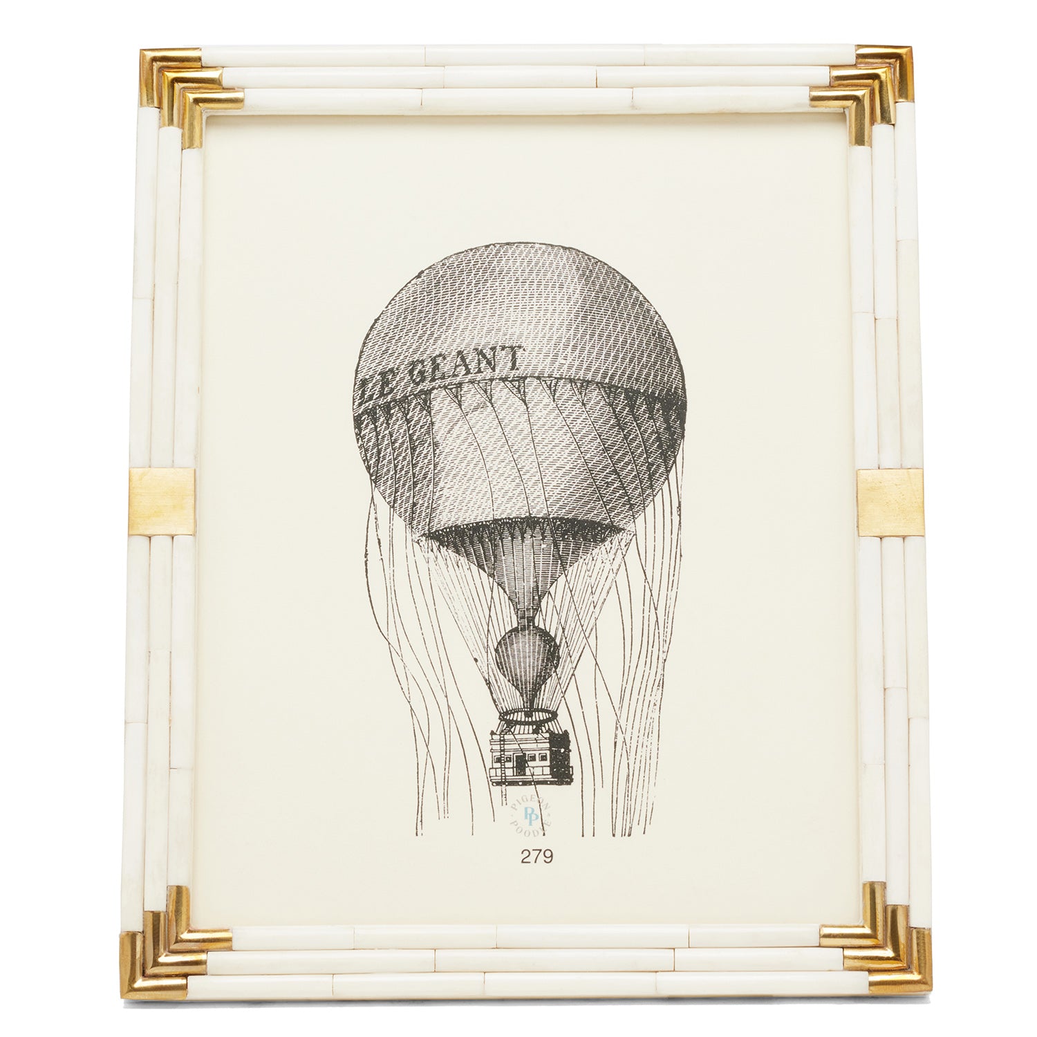 Sofia Natural Bone/Gold Brass Picture Frame - Thumbnail 2