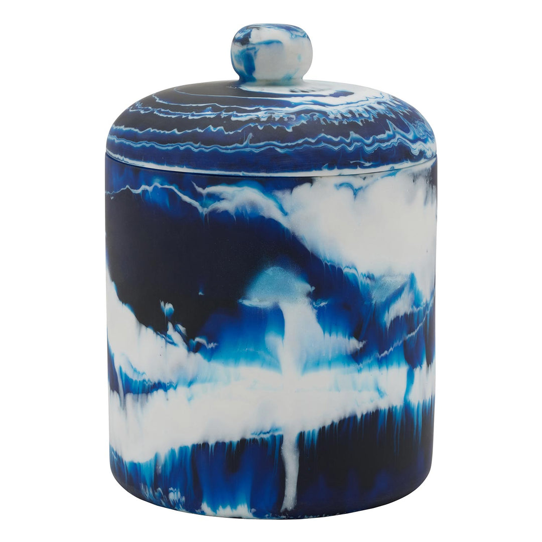 Southold Blue Swirled Resin Canister (Large)
